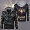 Behemoth 2D Hooded Leather Jacket - HD10259607