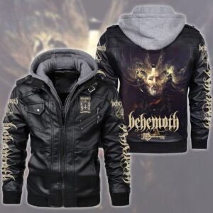 Behemoth 2D Hooded Leather Jacket - HD10259607