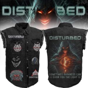 Disturbed Sleeveless Denim Shirt - HD10259696