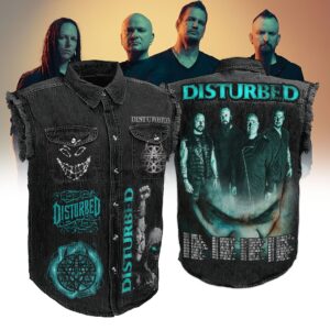 Disturbed Sleeveless Denim Shirt - HD10259698