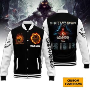 Disturbed 3D Baseball Button Jacket - HD10259701