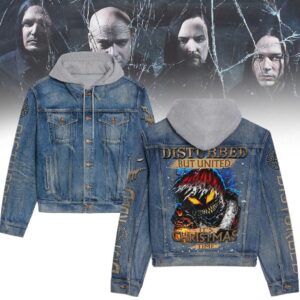 Disturbed 2D Hooded Denim Jacket - HD10259702