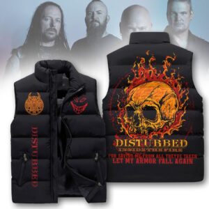 Disturbed 3D Sleeveless Puffer Jacket - HD10259704