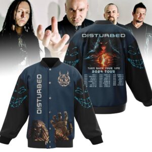 Disturbed 3D Baseball Button Jacket - HD10259708