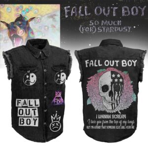 Fall Out Boy Sleeveless Denim Shirt - HD10259721