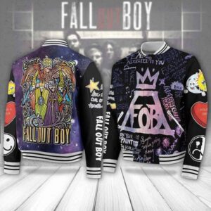 Fall Out Boy 3D Baseball Button Jacket - HD10259723