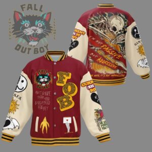 Fall Out Boy 3D Baseball Button Jacket - HD10259729