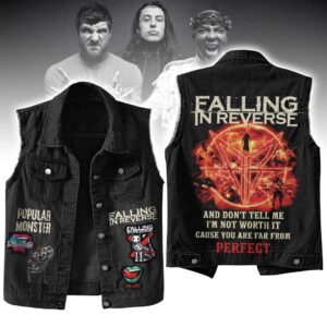 Falling In Reverse Sleeveless Denim Shirt - HD10259733