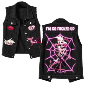 Hazbin Hotel Sleeveless Denim Shirt - HD10259793