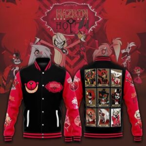 Hazbin Hotel 3D Baseball Button Jacket - HD10259803