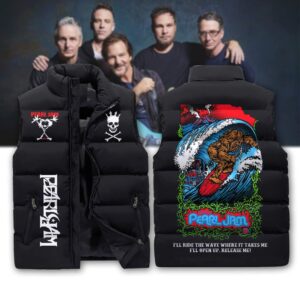 Pearl Jam 3D Sleeveless Puffer Jacket - HD10259942