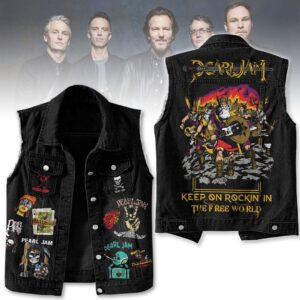 Pearl Jam Sleeveless Denim Shirt - HD10259943