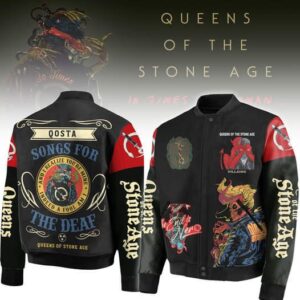 Queens of the Stone Age 3D Baseball Button Jacket - HD10259948