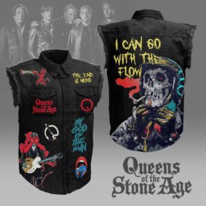 Queens of the Stone Age Sleeveless Denim Shirt - HD10259949