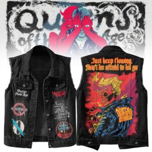 Queens of the Stone Age Sleeveless Denim Shirt - HD10259950