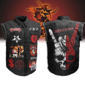 Sepultura Sleeveless Denim Shirt - HD10259962