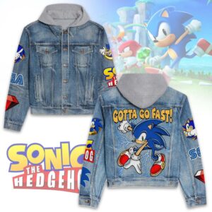 Sonic The Hedgehog 2D Hooded Denim Jacket - HD10259979