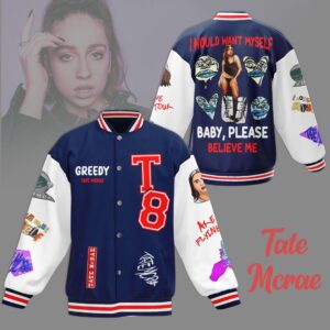Tate McRae 3D Baseball Button Jacket - HD10259986