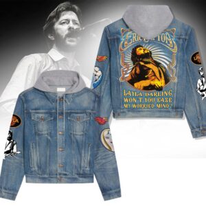 Eric Clapton 2D Hooded Denim Jacket - HD10260056