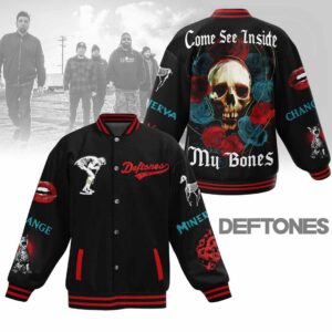 Deftones 3D Baseball Button Jacket - HD10260058