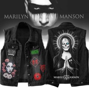 Marilyn Manson Sleeveless Denim Shirt - HD10260079