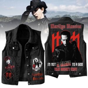 Marilyn Manson Sleeveless Denim Shirt - HD10260080