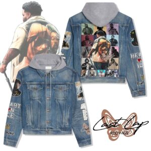 Rod Wave 2D Hooded Denim Jacket - 2711351992