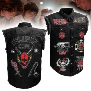 Stranger Things Sleeveless Denim Shirt - 2711352221