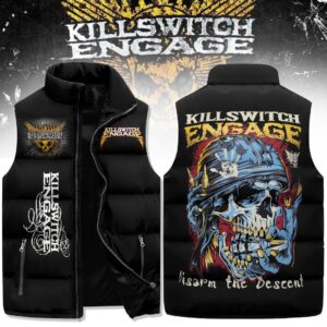 Killswitch Engage 3D Sleeveless Puffer Jacket - 2711352043
