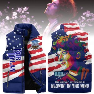 Bob Dylan 3D Sleeveless Puffer Jacket - 2711352040