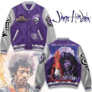 Jimi Hendrix 3D Baseball Button Jacket - 2711352015