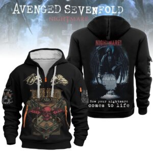Avenged Sevenfold 2D Quarter Zip Hoodie - 2711352001
