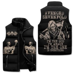 Avenged Sevenfold 3D Sleeveless Puffer Jacket - 2711352037
