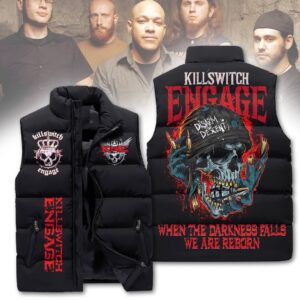 Killswitch Engage 3D Sleeveless Puffer Jacket - 2711352044