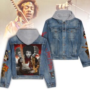 Jimi Hendrix 2D Hooded Denim Jacket - 2711351959