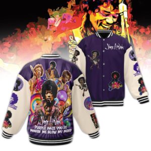 Jimi Hendrix 3D Baseball Button Jacket - 2711352013