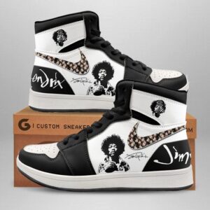 Jimi Hendrix Air Jordan High Top Shoes - 2711351832