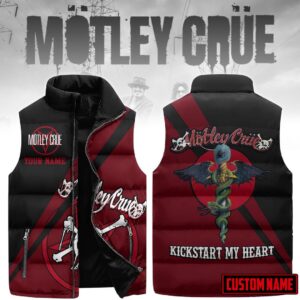 Motley Crue 3D Sleeveless Puffer Jacket - 2711352049
