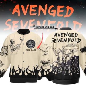 Avenged Sevenfold 3D Baseball Button Jacket - 2711352005