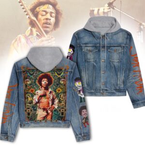 Jimi Hendrix 2D Hooded Denim Jacket - 2711351961