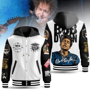 Bob Dylan 3D Baseball Button Jacket - 2711352009