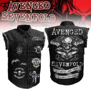 Avenged Sevenfold Sleeveless Denim Shirt - 2711352192