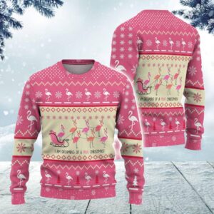 Flamingo Pink Ugly Christmas Sweater, Pink Bird Ugly Sweater, Cute Bird Christmas Sweatshirt, Flamingo Xmas Sweater, Animal Lover Gifts